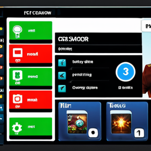 Navigating the FC Online Interface**

*Prompt: FC Online game interface, focusing on menu icons, with a friendly player avatar pointing towards different sections like "Team," "Store," and "Settings."  Colorful, inviting, and slightly futuristic.*

**
