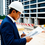 **

"A professional architect in a modest, well-tailored suit, reviewing blueprints at a bright, modern construction site in Kuala Lumpur, fully clothed, appropriate attire, safe for work, perfect anatomy, natural proportions, professional photography, high quality, family-friendly"

**